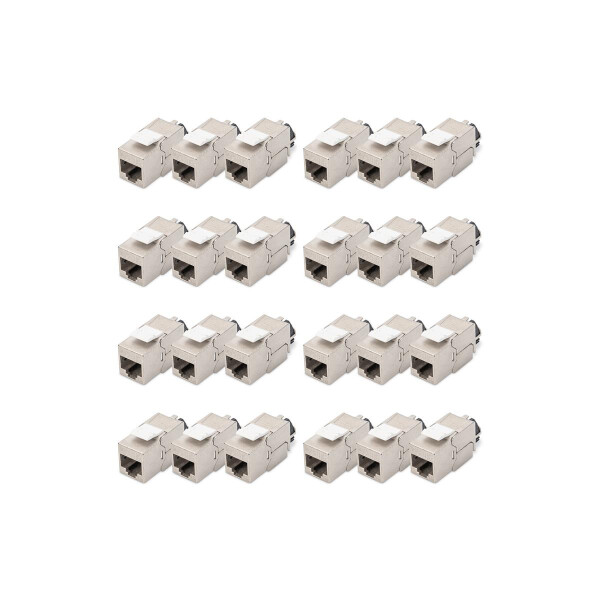 DIGITUS DN-93617-24 - CAT 6A Keystone Modul, geschirmt werkzeuf. Montage, Set 24 Stk.