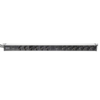 DIGITUS DN-95405 - Aluminium PDU, Rack Mount, 12x Schutzkontakt 2x 16A, 250VAC 50/60Hz, Überlastschutz