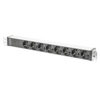 DIGITUS DN-95410 - 1HE Aluminium Steckdosenleiste 10A...