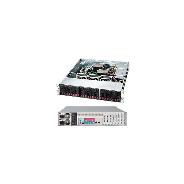 Supermicro CSE-216BE1C-R920LPB - Intel/AMD - 2.5 Zoll - Serial Attached SCSI (SAS)-3 - Serial ATA III - Rack (2U) - Silber - 920 W