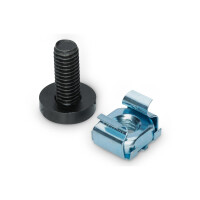 DIGITUS DN-19-SET-B - M6 Installationsschrauben-Set, 50 Stück 50x schwarze Schrauben, Muttern u. Scheiben