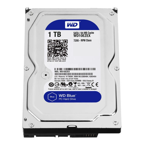 WD Caviar Blue WD10EZEX 3,5" SATA 1.000 GB - Festplatte - 7.200 rpm 8,9 ms - Intern