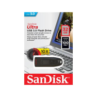 SanDisk Ultra - 32 GB - USB Typ-A - 3.2 Gen 1 (3.1 Gen 1) - 100 MB/s - Dia - Schwarz