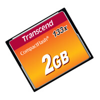 Transcend TS2GCF133 - 2 GB - Kompaktflash - MLC - 50 MB/s - 20 MB/s - Schwarz