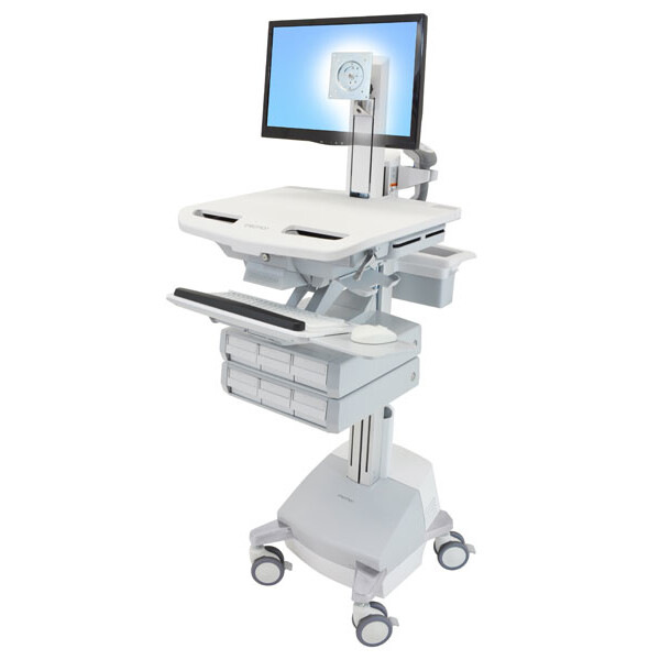 Ergotron StyleView - Multimedia-Wagen - Aluminium - Grau - Weiß - Aluminium - Kunststoff - Zink Stahl - Flachbildschirm - 16,8 kg - 61 cm (24 Zoll)