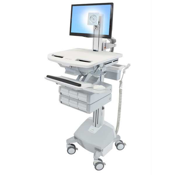 Ergotron StyleView - Multimedia-Wagen - Aluminium - Grau - Weiß - Aluminium - Kunststoff - Zink Stahl - Flachbildschirm - 15 kg - 61 cm (24 Zoll)