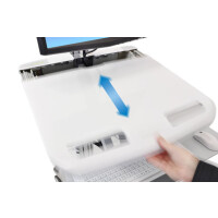 Ergotron StyleView - Multimedia-Wagen - Aluminium - Grau - Weiß - Aluminium - Kunststoff - Zink Stahl - Flachbildschirm - 15 kg - 61 cm (24 Zoll)