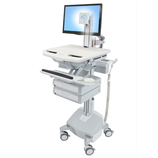 Ergotron StyleView - Multimedia-Wagen - Aluminium - Grau - Weiß - Aluminium - Kunststoff - Zink Stahl - Flachbildschirm - 15,9 kg - 61 cm (24 Zoll)