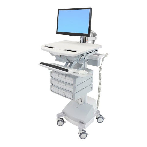 Ergotron StyleView - Multimedia-Wagen - Aluminium - Grau - Weiß - Aluminium - Kunststoff - Zink Stahl - Flachbildschirm - 16,8 kg - 61 cm (24 Zoll)