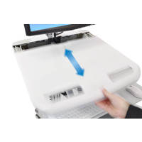 Ergotron StyleView - Multimedia-Wagen - Aluminium - Grau - Weiß - Aluminium - Kunststoff - Zink Stahl - Flachbildschirm - 16,8 kg - 61 cm (24 Zoll)