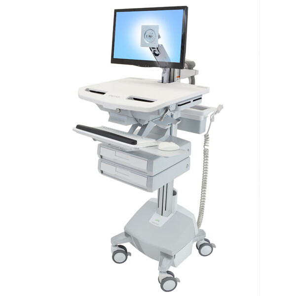 Ergotron StyleView - Multimedia-Wagen - Aluminium - Grau - Weiß - Aluminium - Kunststoff - Zink Stahl - Flachbildschirm - 15,9 kg - 61 cm (24 Zoll)