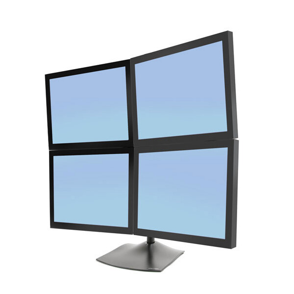 Ergotron DS Series DS100 Quad Monitor Desk Stand - 14 kg - 61 cm (24 Zoll) - 75 x 75 mm - 100 x 100 mm - Schwarz