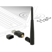 Delock USB 2.0 Dual Band WLAN ac/a/b/g/n Stick - Netzwerkadapter - USB 2.0