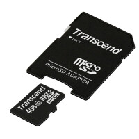 Transcend TS4GUSDHC10 - 4 GB - MicroSDHC - Klasse 10 - NAND - 90 MB/s - Schwarz