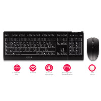 Cherry B.UNLIMITED 3.0 - Tastatur - 2.000 dpi Laser - 3 Tasten QWERTZ - Schwarz