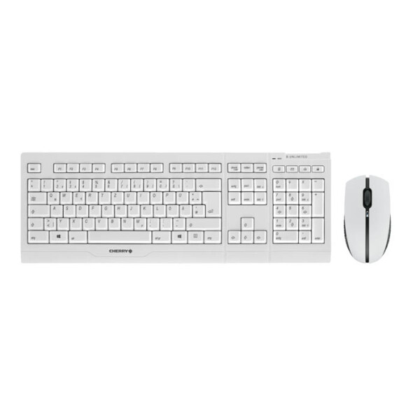 Cherry B.UNLIMITED 3.0 - Tastatur - 2.000 dpi - 3 Tasten QWERTZ - Grau, Weiß