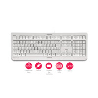 Cherry KC 1000 - Tastatur - Laser - 105 Tasten QWERTZ - Grau