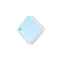 TP-LINK TL-WR802N - Wi-Fi 4 (802.11n) - Einzelband (2,4GHz) - Eingebauter Ethernet-Anschluss - Blau - Weiß - Tabletop-Router