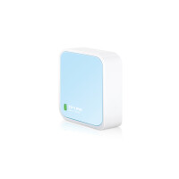 TP-LINK TL-WR802N - Wi-Fi 4 (802.11n) - Einzelband (2,4GHz) - Eingebauter Ethernet-Anschluss - Blau - Weiß - Tabletop-Router