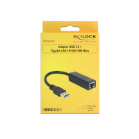 Delock Adapter USB 3.0 > Gigabit LAN 10/100/1000 Mb/s - Netzwerkadapter - SuperSpeed USB 3.0