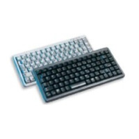 Cherry Slim Line Compact-Keyboard G84-4100 - Tastatur - Laser - 86 Tasten QWERTZ - Grau