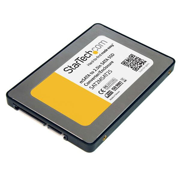 StarTech.com 2,5" SATA auf Mini SATA Adapter - externes mSATA Festplattengehäuse - Silber - 0 - 50 °C - -10 - 85 °C - 5 - 95% - 68 mm - 98 mm