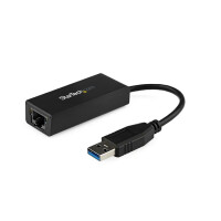 StarTech.com USB 3.0 auf Gigabit Ethernet Lan Adapter - Schwarz - Verkabelt - USB - Ethernet - 5000 Mbit/s