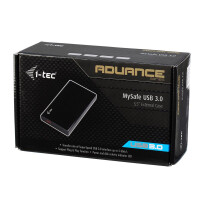 i-tec USB 3.0 Mysafe externes 3.5" - HDD-Gehäuse - 3.5 Zoll - SATA - Serial ATA II - Serial ATA III - 5 Gbit/s - USB Konnektivität - Schwarz - Metallisch