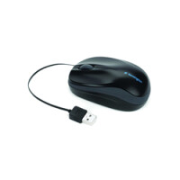 Kensington Pro Fit™ Mobil-Maus - einziehbares Kabel - Beidhändig - Optisch - USB Typ-A - 1000 DPI - Schwarz