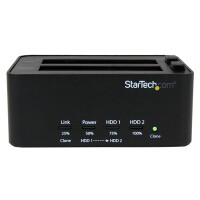 StarTech.com USB 3.0 auf 2,5 / 3,5" SATA / SSD Festplatten Dockingstation / Duplikator und Eraser Dock - 2.5,3.5 Zoll - 100 - 240 V - 1.2 A - 12 V - 3 A - Typ M