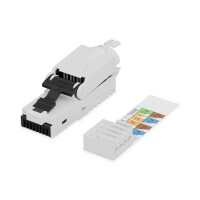 DIGITUS DN-93633 - CAT 6A Stecker für Feldmontage, ungeschirmt AWG 27/7 bis 22/1, Massiv- und Litzenleiter