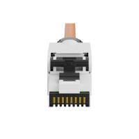 DIGITUS DN-93633 - CAT 6A Stecker für Feldmontage, ungeschirmt AWG 27/7 bis 22/1, Massiv- und Litzenleiter