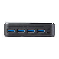 StarTech.com 4x4 USB 3.0 Sharing Switch für Peripheriegeräte - 5 Gbit/s - Mikro-USB Typ-B - Schwarz - Kunststoff - CE - FCC - REACH - 0 - 40 °C
