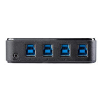 StarTech.com 4x4 USB 3.0 Sharing Switch für Peripheriegeräte - 5 Gbit/s - Mikro-USB Typ-B - Schwarz - Kunststoff - CE - FCC - REACH - 0 - 40 °C