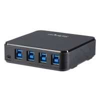 StarTech.com 4x4 USB 3.0 Sharing Switch für Peripheriegeräte - 5 Gbit/s - Mikro-USB Typ-B - Schwarz - Kunststoff - CE - FCC - REACH - 0 - 40 °C