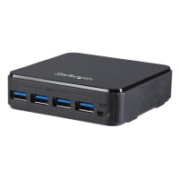 StarTech.com 4x4 USB 3.0 Sharing Switch f&uuml;r Peripherieger&auml;te - 5 Gbit/s - Mikro-USB Typ-B - Schwarz - Kunststoff - CE - FCC - REACH - 0 - 40 &deg;C