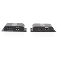 DIGITUS DS-55122 - 4K HDMI Extender Set über IP, 4K*2K@30Hz via Netzwerkkabel (CAT 5/5e/6/7), schwarz