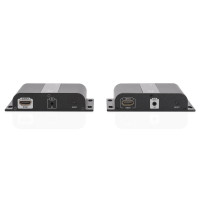 DIGITUS DS-55122 - 4K HDMI Extender Set über IP, 4K*2K@30Hz via Netzwerkkabel (CAT 5/5e/6/7), schwarz