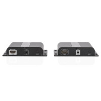 DIGITUS DS-55122 - 4K HDMI Extender Set über IP, 4K*2K@30Hz via Netzwerkkabel (CAT 5/5e/6/7), schwarz