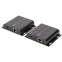 DIGITUS DS-55122 - 4K HDMI Extender Set über IP, 4K*2K@30Hz via Netzwerkkabel (CAT 5/5e/6/7), schwarz