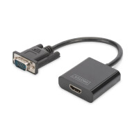 DIGITUS DA-70473 - VGA to HDMI Konverter + Audio (3,5mm)...