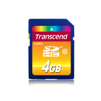Transcend TS4GSDHC10 - 4 GB - SDHC - Klasse 10 - NAND - 30 MB/s - Schwarz