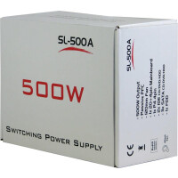 Inter-Tech SL-500A - 500 W - 230 V - 60 Hz - +12V,+3.3V,+5V,+5Vsb,-12V - Passiv - 220 W