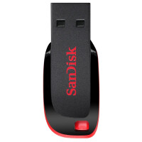 SanDisk Cruzer Blade - 64 GB - USB Typ-A - 2.0 - Ohne Deckel - 2,5 g - Schwarz - Rot