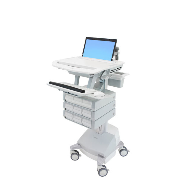 Ergotron StyleView - Multimedia-Wagen - Aluminium - Grau - Weiß - Aluminium - Kunststoff - Zink Stahl - Notebook - 9,1 kg - 43,9 cm (17.3 Zoll)