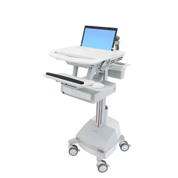 Ergotron StyleView - Multimedia-Wagen - Aluminium - Grau - Weiß - Aluminium - Kunststoff - Zink Stahl - Notebook - 9,1 kg - 43,9 cm (17.3 Zoll)