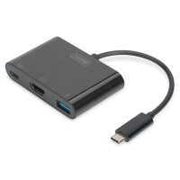 DIGITUS DA-70855 - USB Type-C HDMI Multiport Adapter 4K/30Hz 1x HDMI, 1x USB-C Port (PD), 1x USB 3.0