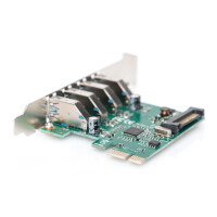 DIGITUS DS-30221-1 - USB 3.0, 4 Port, PCI Express Add-On card 4 Ports A/F Extern, VL805 chipset