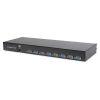 DIGITUS DS-72210-2GE - Modulare Konsole mit 17" TFT (43,2cm), 8-Port KVM & Touchpad, DE Tastatur, RAL 9005 sw