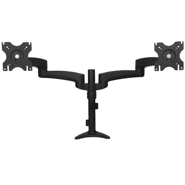 StarTech.com Dual Monitorhalterung mit verstellbaren Armen - Monitor Tischhalterung höhenverstellbar - Klemme - 13,6 kg - 30,5 cm (12 Zoll) - 61 cm (24 Zoll) - 100 x 100 mm - Schwarz